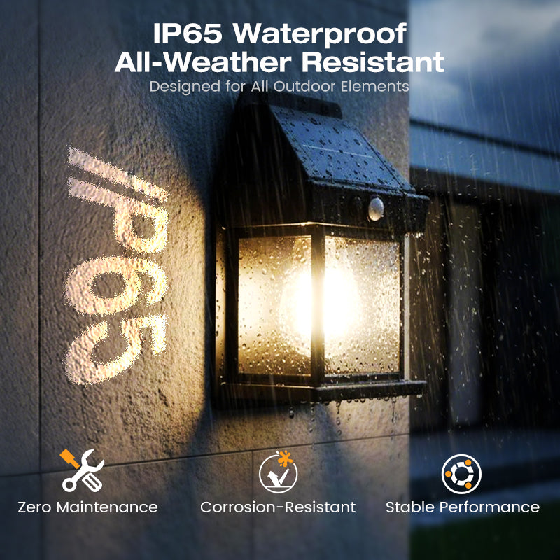 Lampe Solaire Extérieure avec Détecteur de Mouvement LED IP65