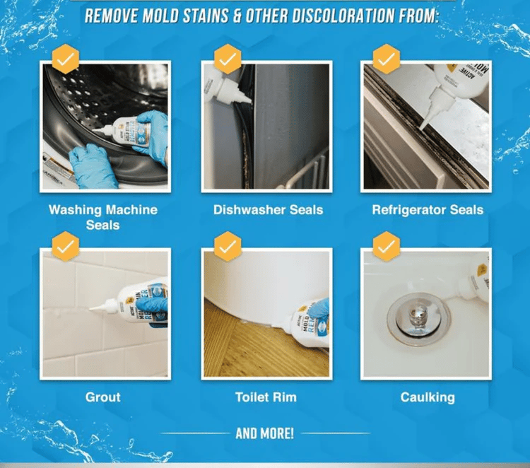 Gel Éliminateur de Moisissures pour Joints, Carrelage et Surfaces Humides