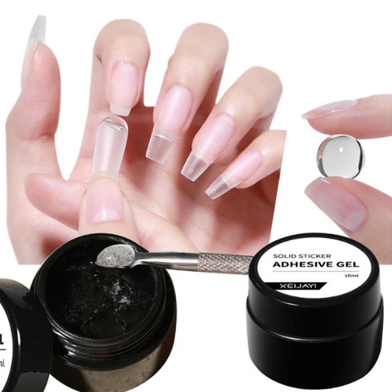 Gel Adhésif pour Ongles Press-On – Durcissement UV/LED Rapide