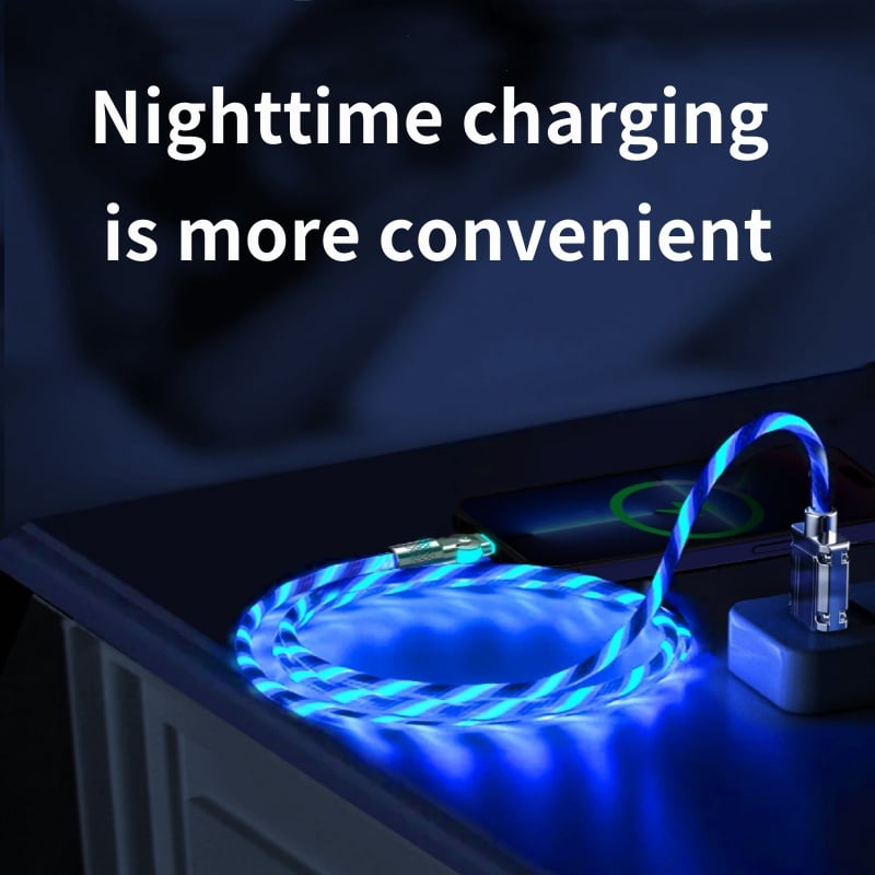 Câble USB Rotatif 540° avec Éclairage LED pour Charge Rapide