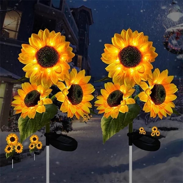 Lampes Solaires Tournesol pour Jardin – Lumière d'Ambiance Extérieure