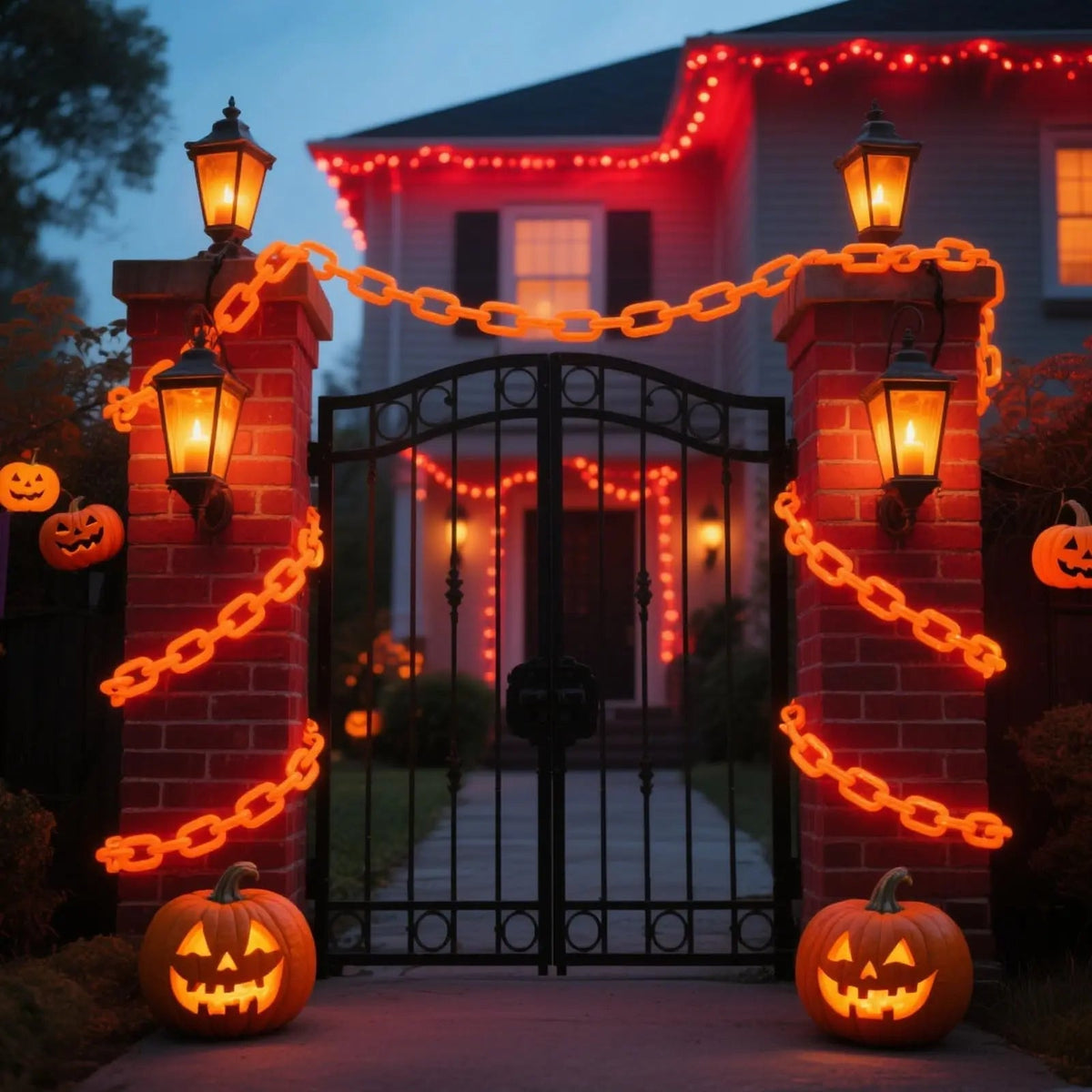 Guirlande LED Solaire Extérieur – Décoration de Jardin Lumineuse Orange