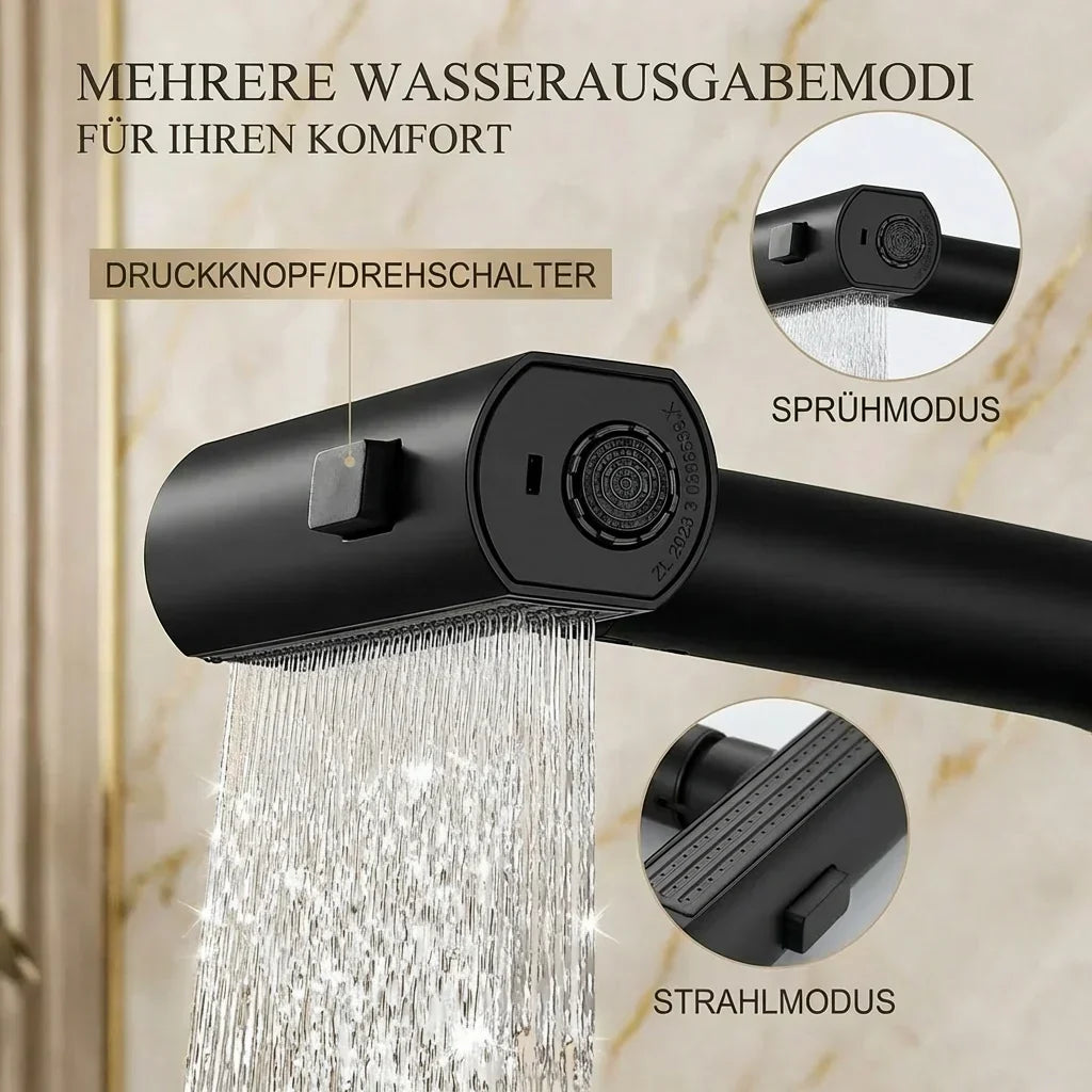 Embout de robinet avec indicateur de température LED et 5 modes de pulvérisation