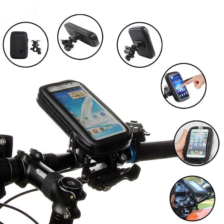 Support Téléphone Vélo Étanche avec Charge Sans Fil 15W et Batterie Intégrée