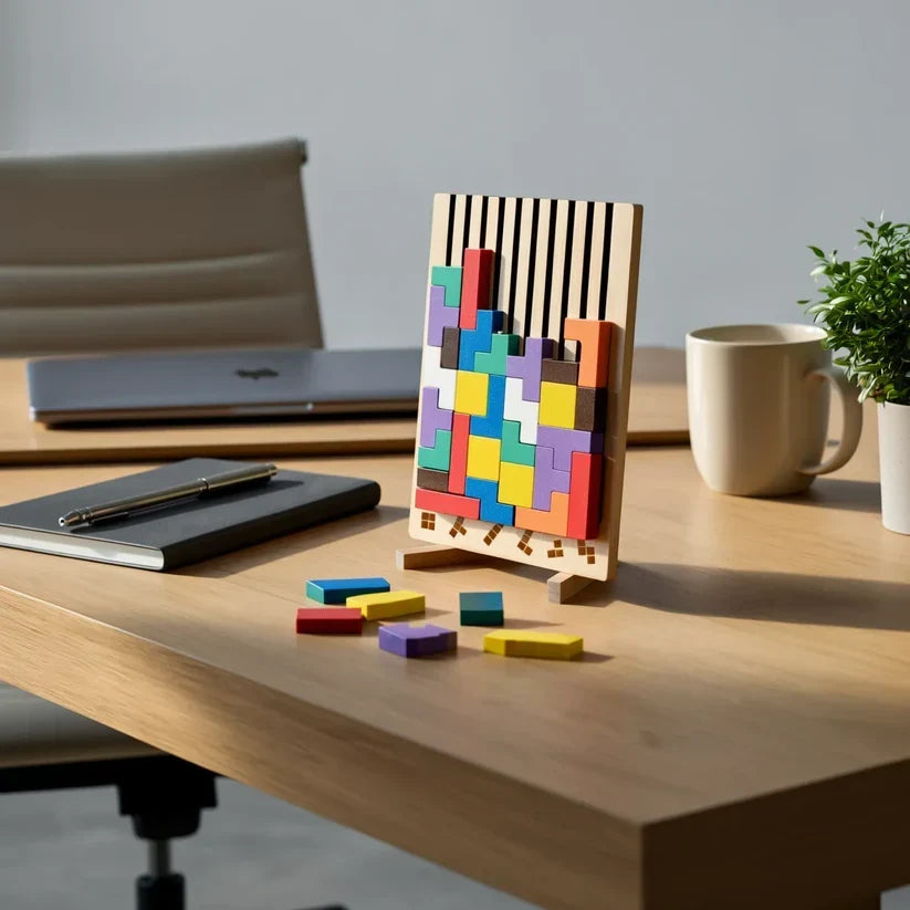 Puzzle Tetris pour bureau avec cartes modèles