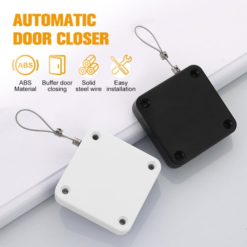 Ferme-porte automatique silencieux sans perçage – Installation adhésive
