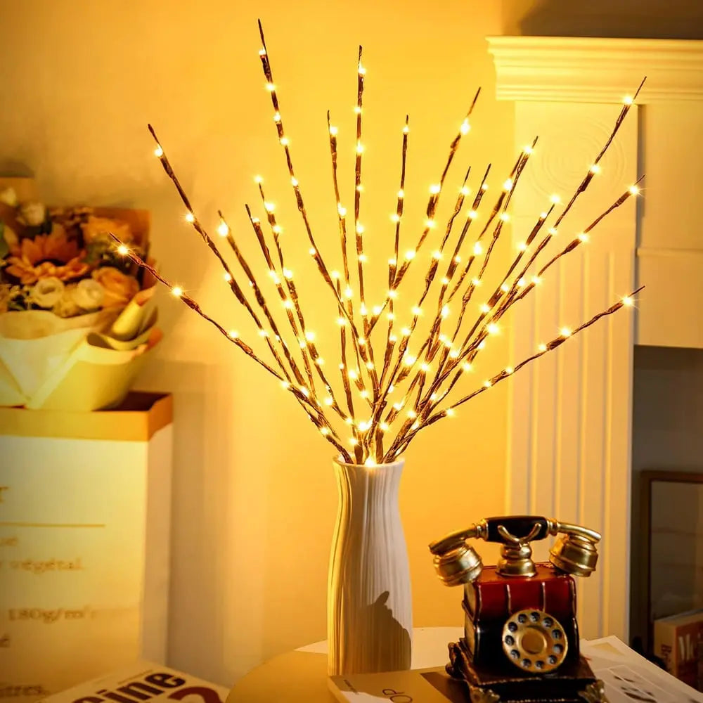 Branches LED Décoratives Flexibles pour Ambiance Cosy – Lot de 20