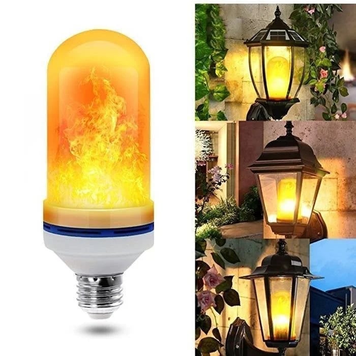 Ampoule LED Effet Flamme Vacillante avec Capteur de Gravité E26