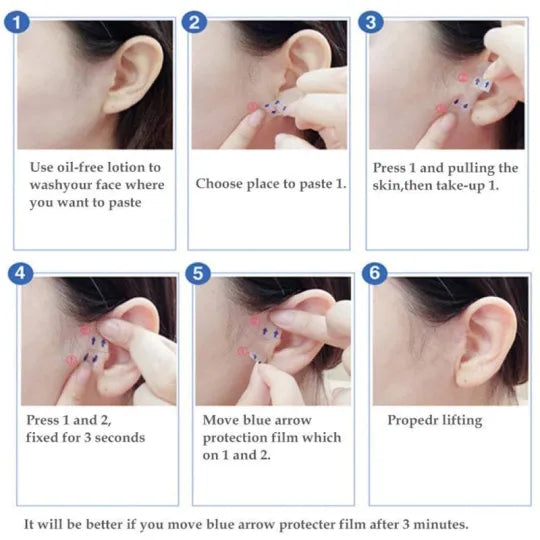 Bandes Lifting Visage Invisibles – Effet Raffermissant Instantané Forme V
