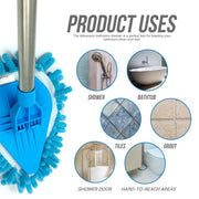 Brosse de Nettoyage 3-en-1 Télescopique pour Joints et Carrelage