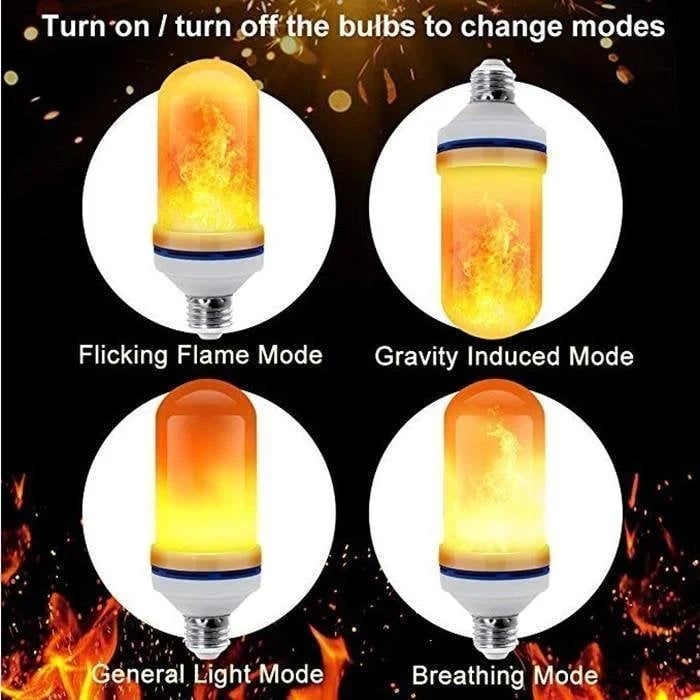 Ampoule LED Effet Flamme Vacillante avec Capteur de Gravité E26