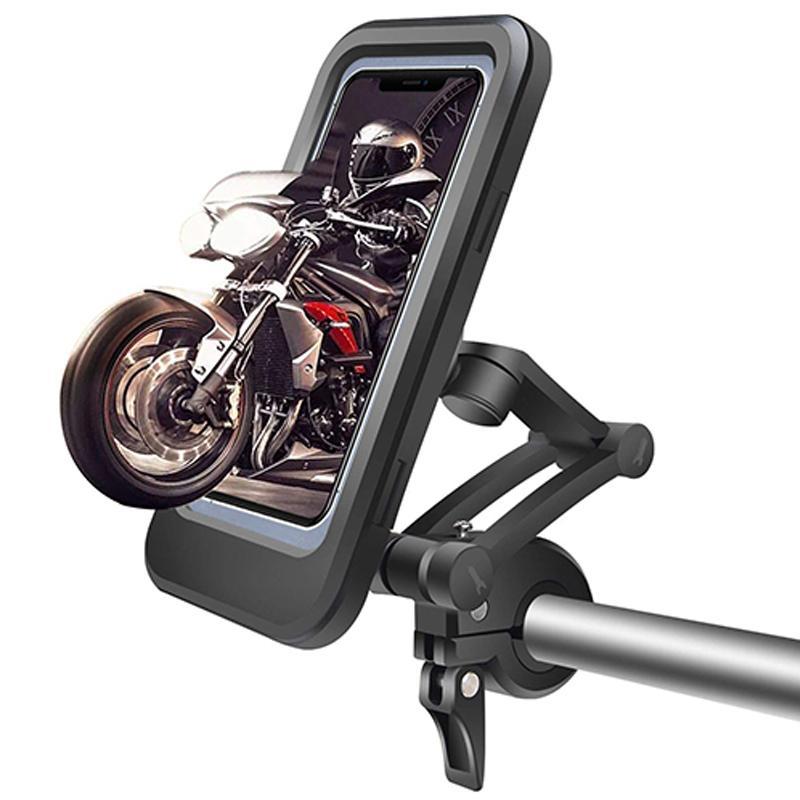 Support Téléphone Vélo Étanche avec Charge Sans Fil 15W et Batterie Intégrée