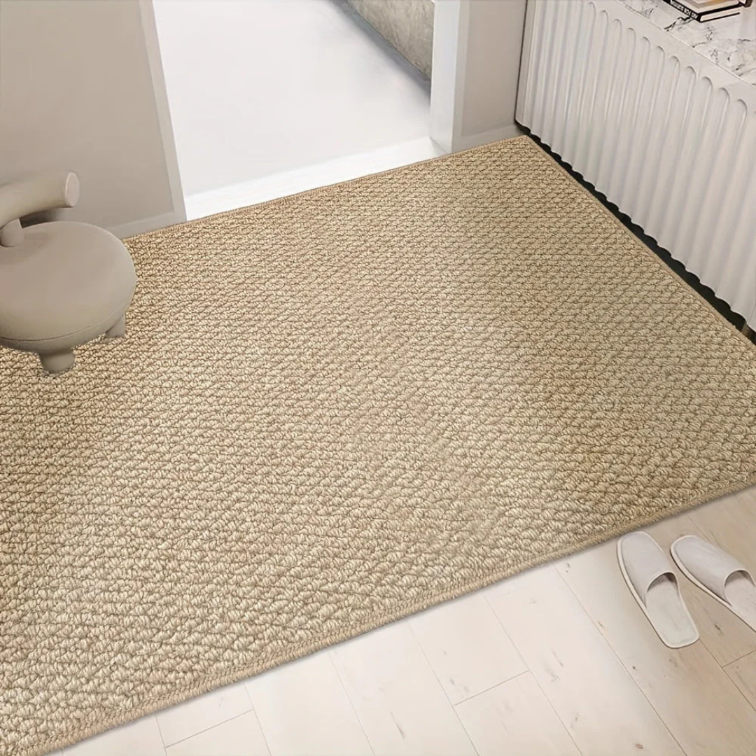 Tapis avec Dessous Antidérapant et Motif Tressé pour Intérieur