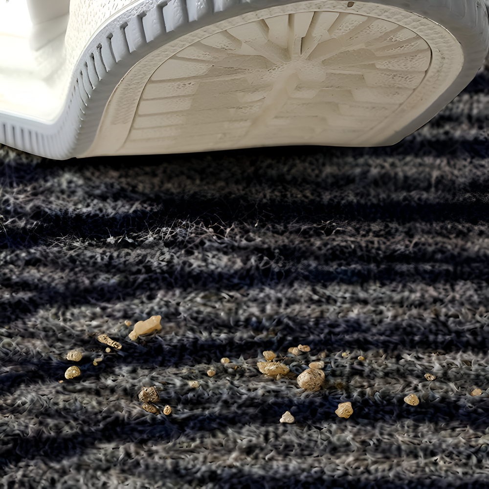 Tapis de sol avec motif géométrique et dessous antidérapant pour intérieur