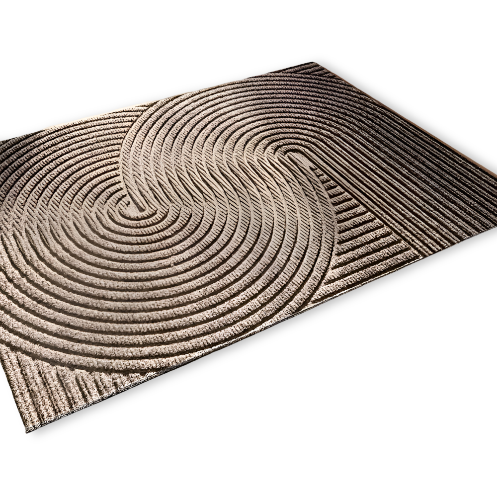 Tapis de sol avec motif géométrique et dessous antidérapant pour intérieur