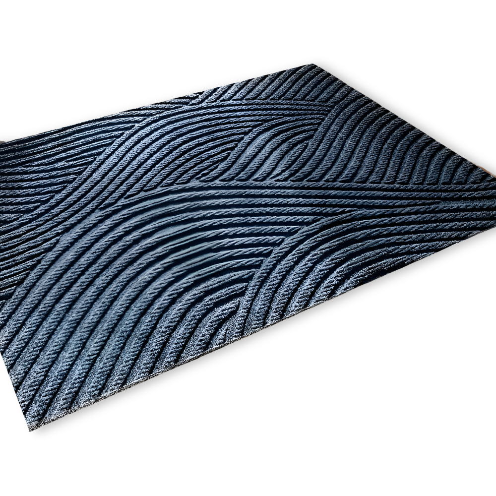 Tapis de sol avec motif géométrique et dessous antidérapant pour intérieur
