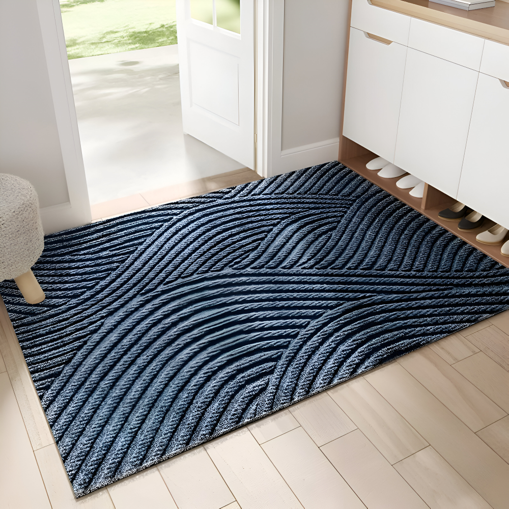 Tapis de sol avec motif géométrique et dessous antidérapant pour intérieur