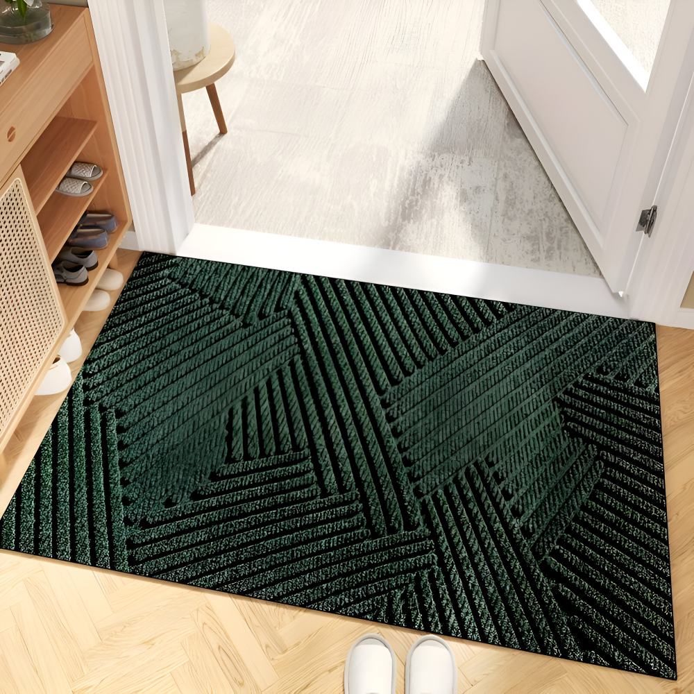 Tapis de sol avec motif géométrique et dessous antidérapant pour intérieur