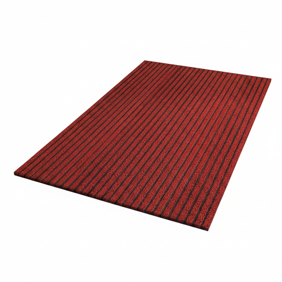 Tapis d'entrée intérieur et extérieur avec dessous antidérapant et design à rayures