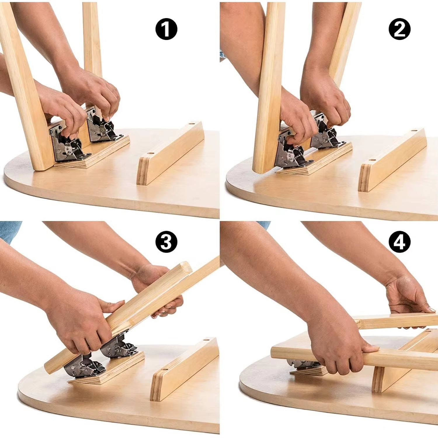 Équerre de table pliante en acier autoloqueuse jusqu'à 225 kg – Lot de 2