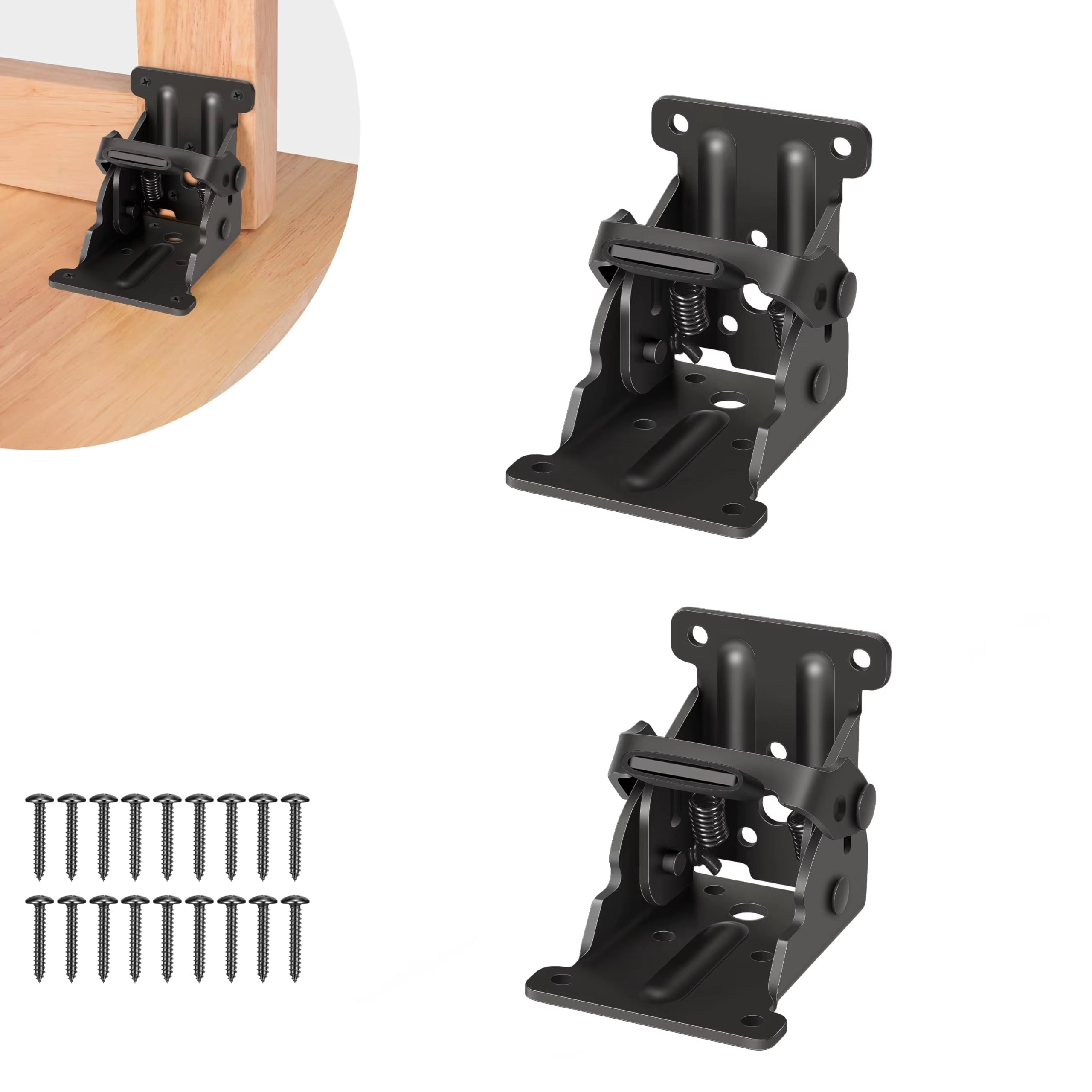 Équerre de table pliante en acier autoloqueuse jusqu'à 225 kg – Lot de 2