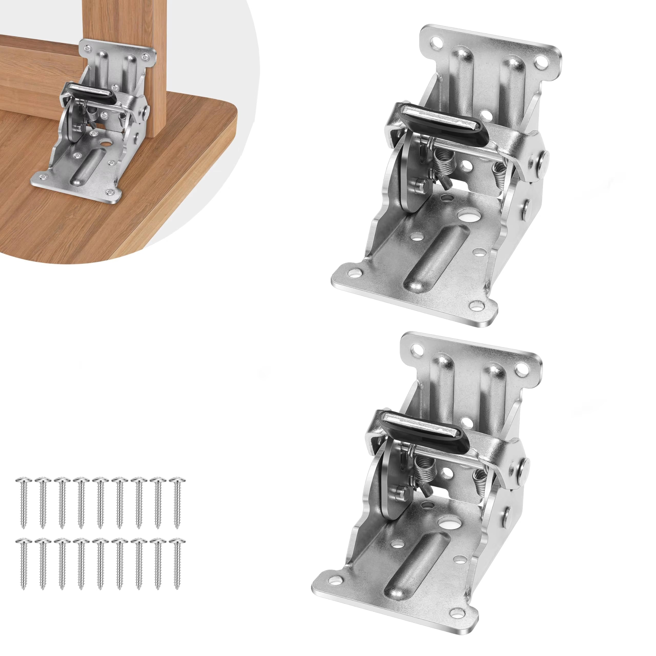 Équerre de table pliante en acier autoloqueuse jusqu'à 225 kg – Lot de 2