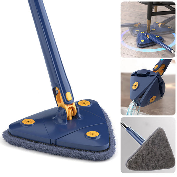 Balai Serpillière Rotatif 360° avec Manche Télescopique et Microfibre