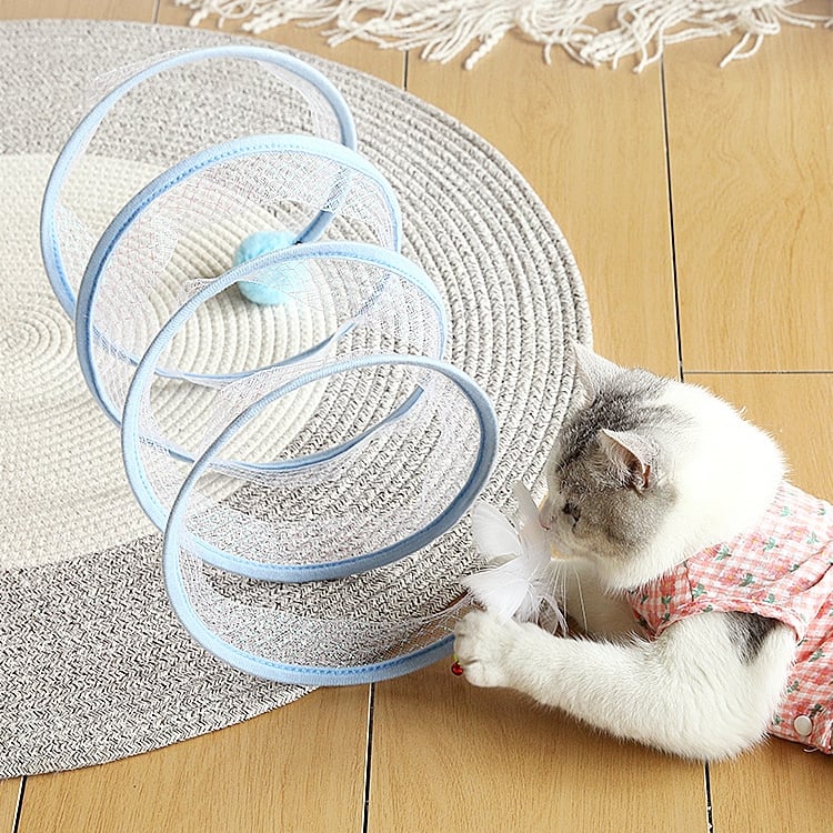 Jouet interactif pour chat en sisal avec plumes – Stimule l'instinct de chasse