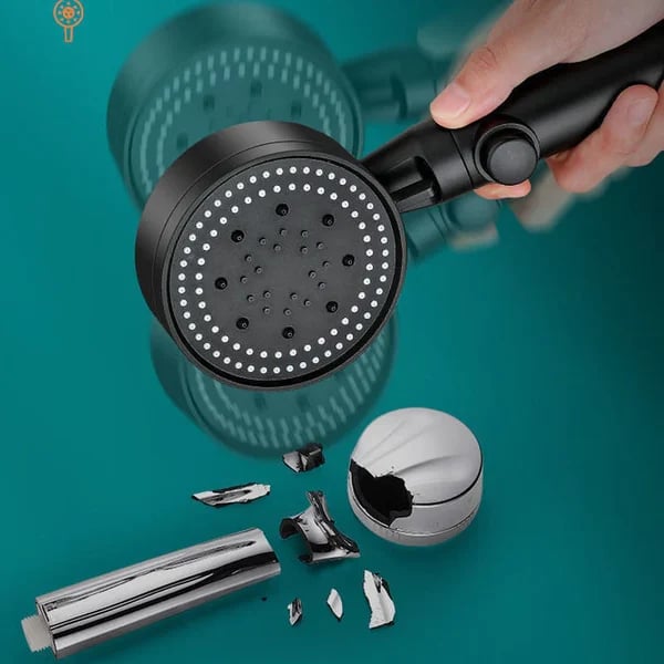 Pommeau de douche avec 5 modes de jet et buses autonettoyantes