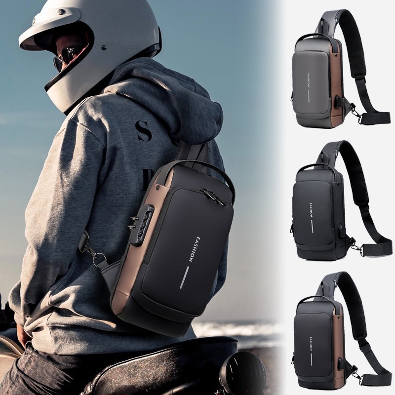 Sacoche Sling Antivol avec Cadenas à Combinaison et Port USB