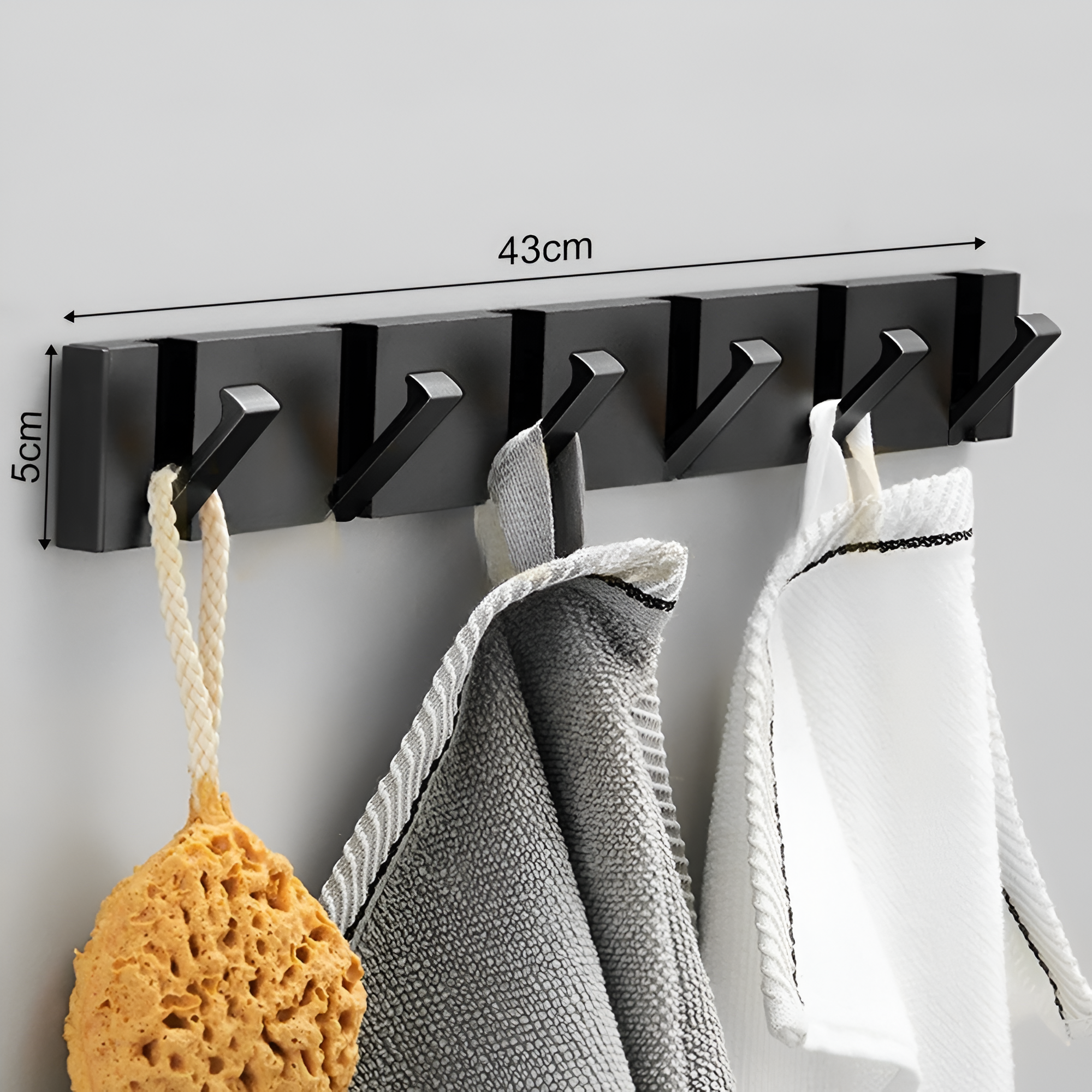 Crochet Mural Pliable Adhésif en Aluminium – Sans Perçage
