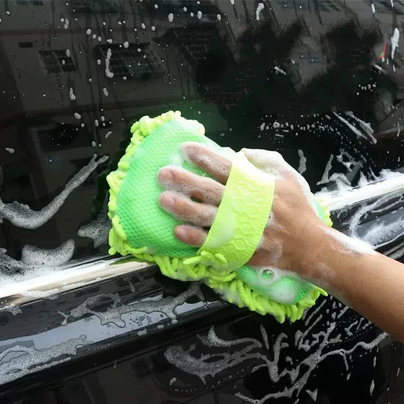 Kit de Lavage Automobile en Microfibre – Éponge, Gants et Serviettes