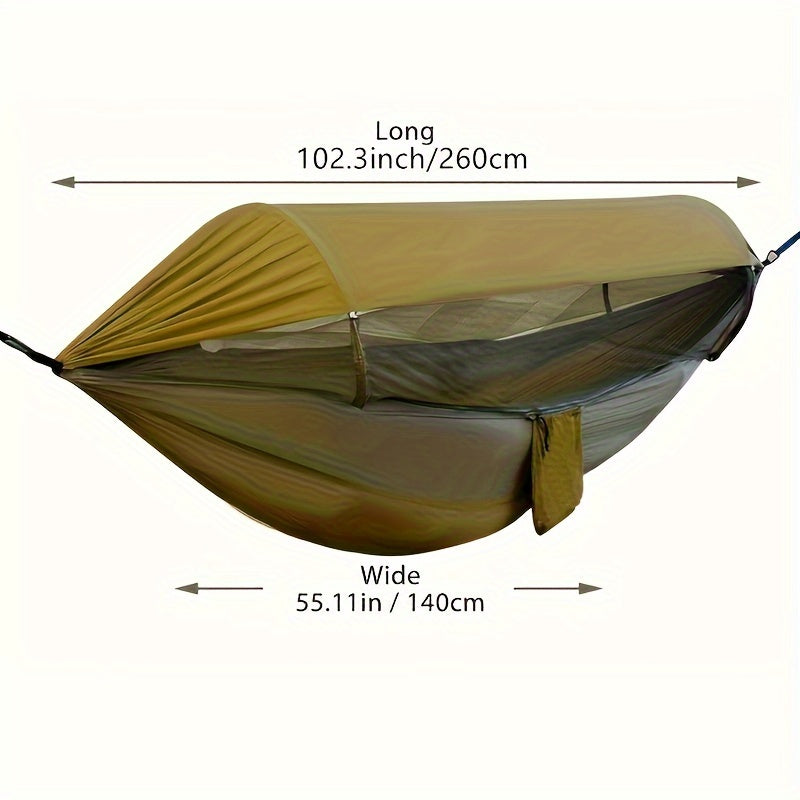 Hamac d'extérieur avec moustiquaire et auvent de protection solaire 260x140 cm