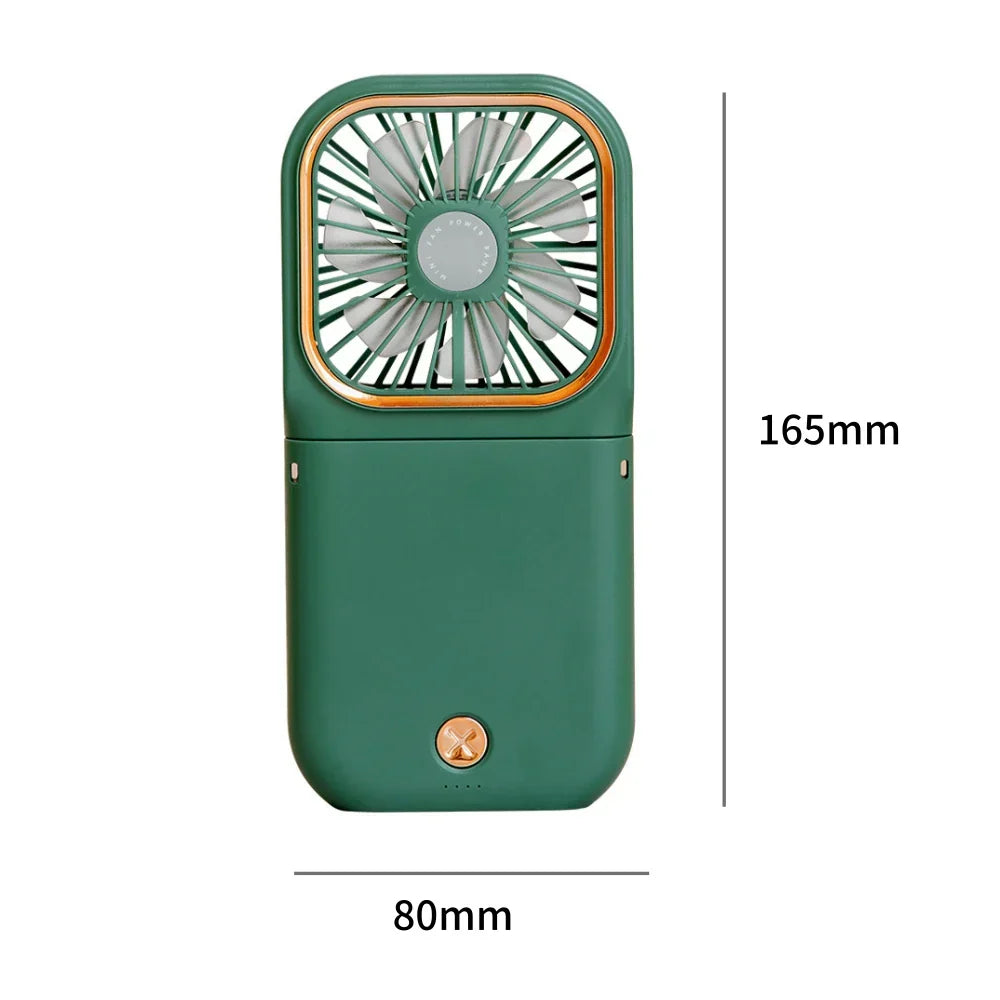 Ventilateur de Main Pliable Rechargeable USB – 3 Vitesses, 3000 mAh