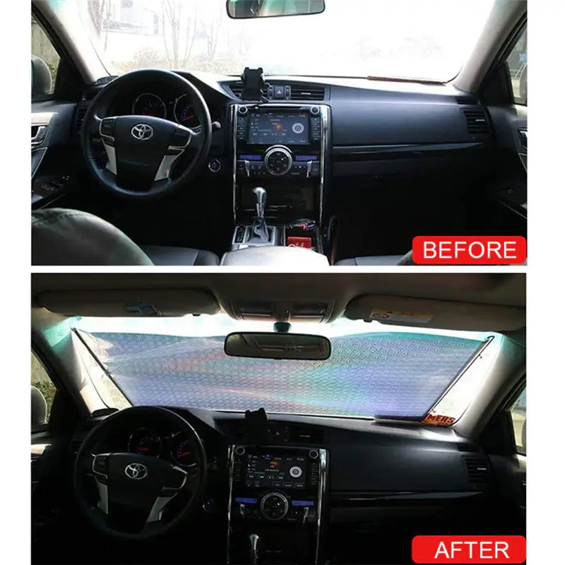 Pare-soleil rétractable voiture – Protection UV pour pare-brise