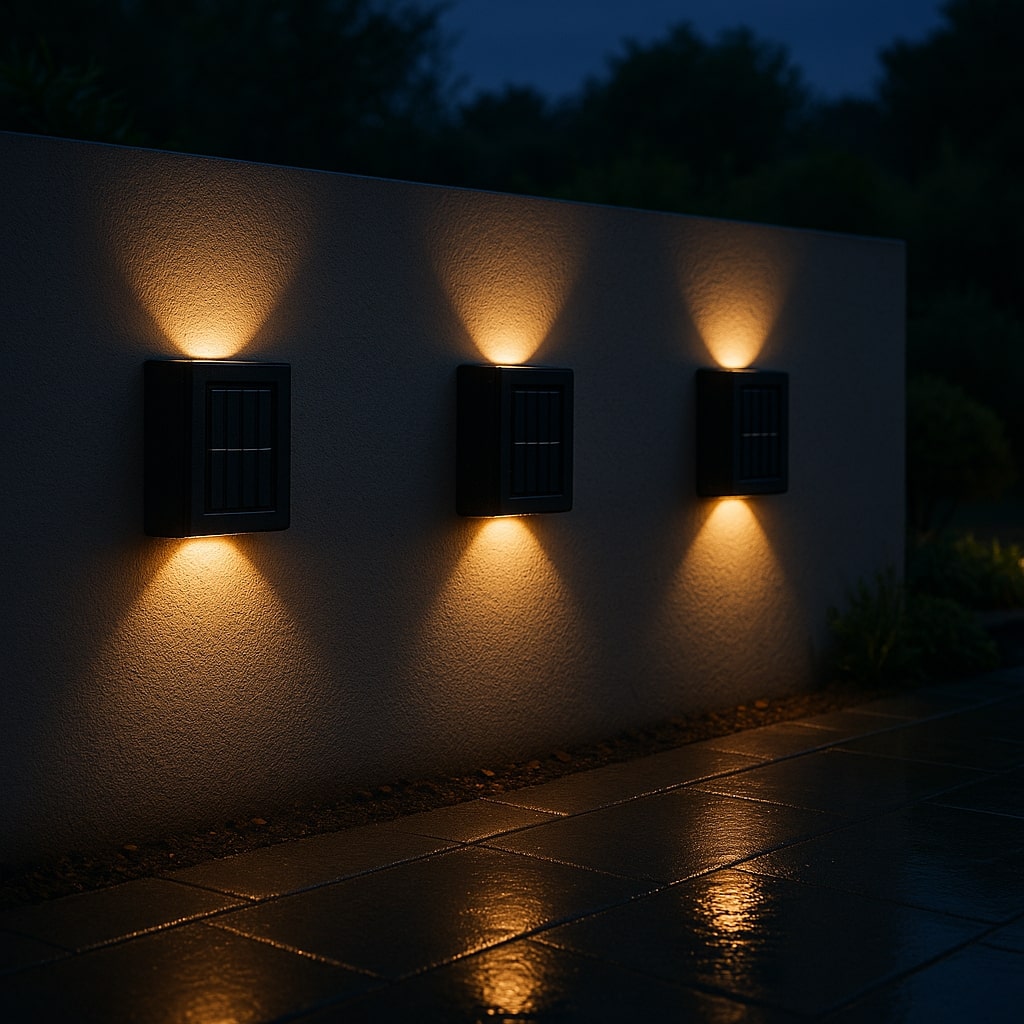 Appliques Solaires LED Extérieures Blanc Chaud IP65 Sans Fil
