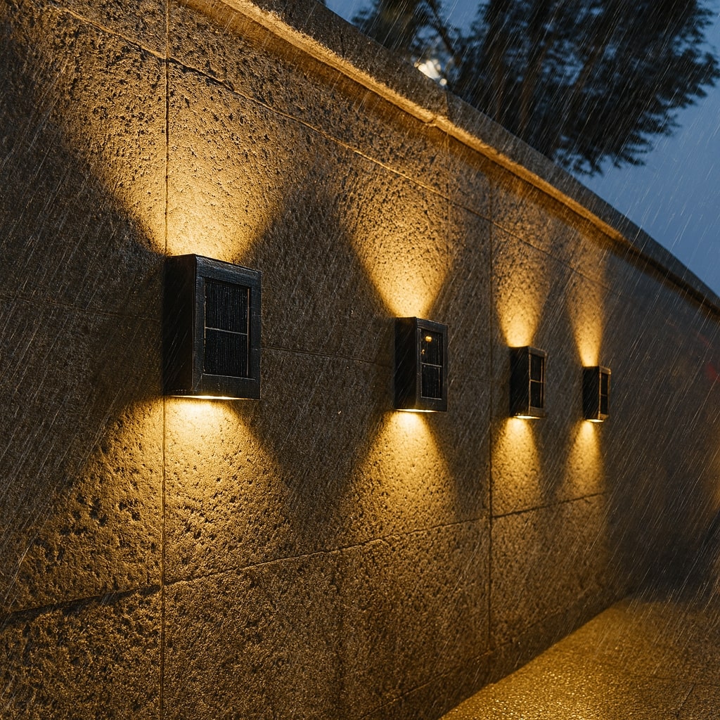 Appliques Solaires LED Extérieures Blanc Chaud IP65 Sans Fil