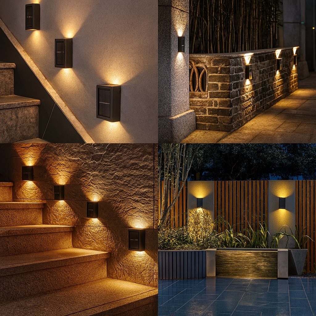 Appliques Solaires LED Extérieures Blanc Chaud IP65 Sans Fil