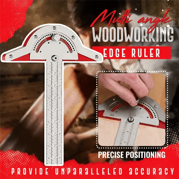 Règle d'angle en acier inoxydable réglable 0°-70° pour travail du bois