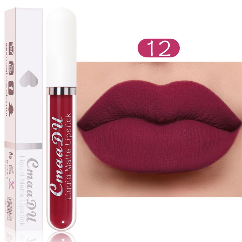 Rouge à Lèvres Mat Longue Tenue – Set de 18 Teintes Résistant à l'Eau