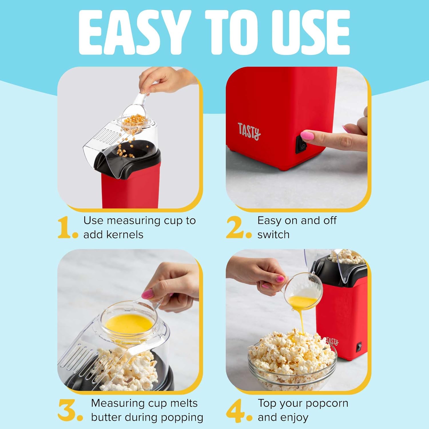 PopAir™ – Machine à popcorn à air chaud, saine et délicieuse en quelques minutes [50 % de réduction]
