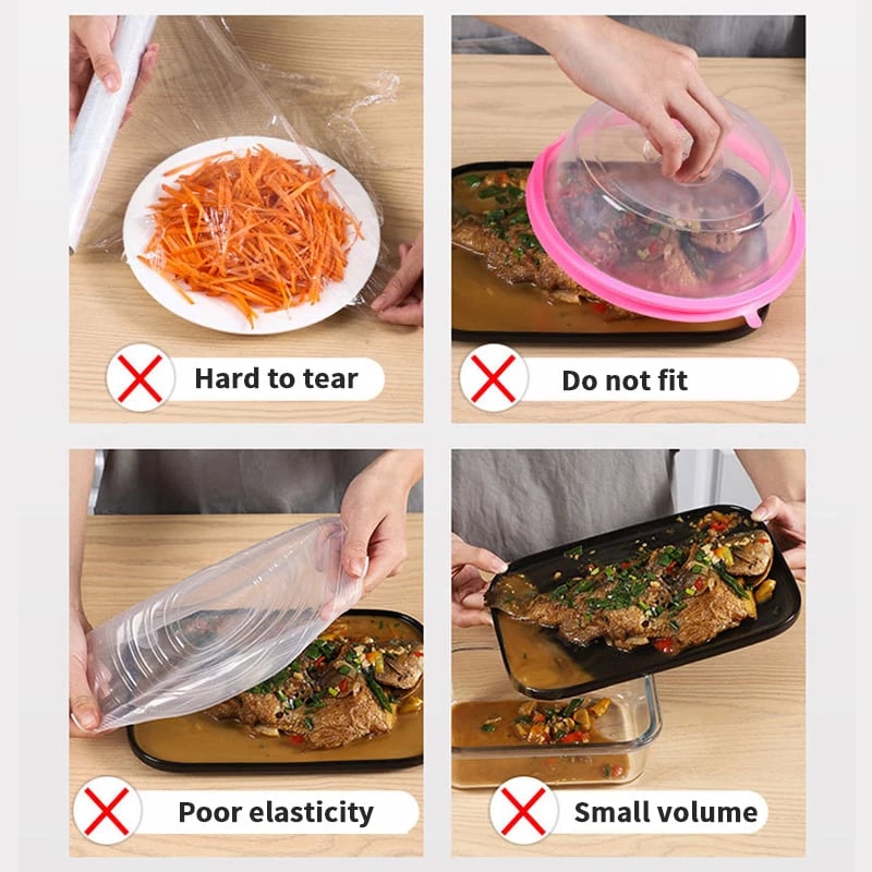 FreshCover™ – Couvercles de Protection Élastiques pour Aliments [50% de Réduction]