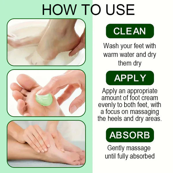 Crème Rafraîchissante pour les Pieds à la Menthe Poivrée et Aloe Vera