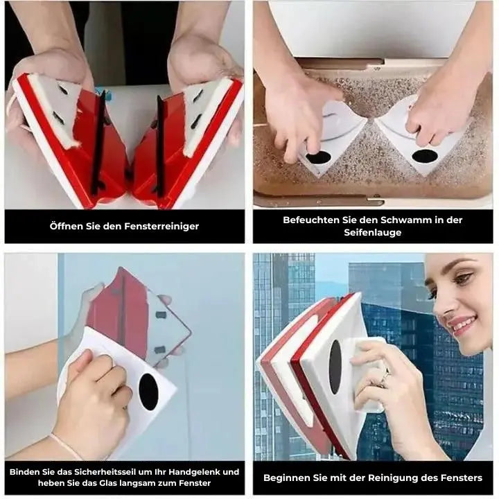 Nettoyeur de Vitres Magnétique Double Face pour Fenêtres Sans Traces