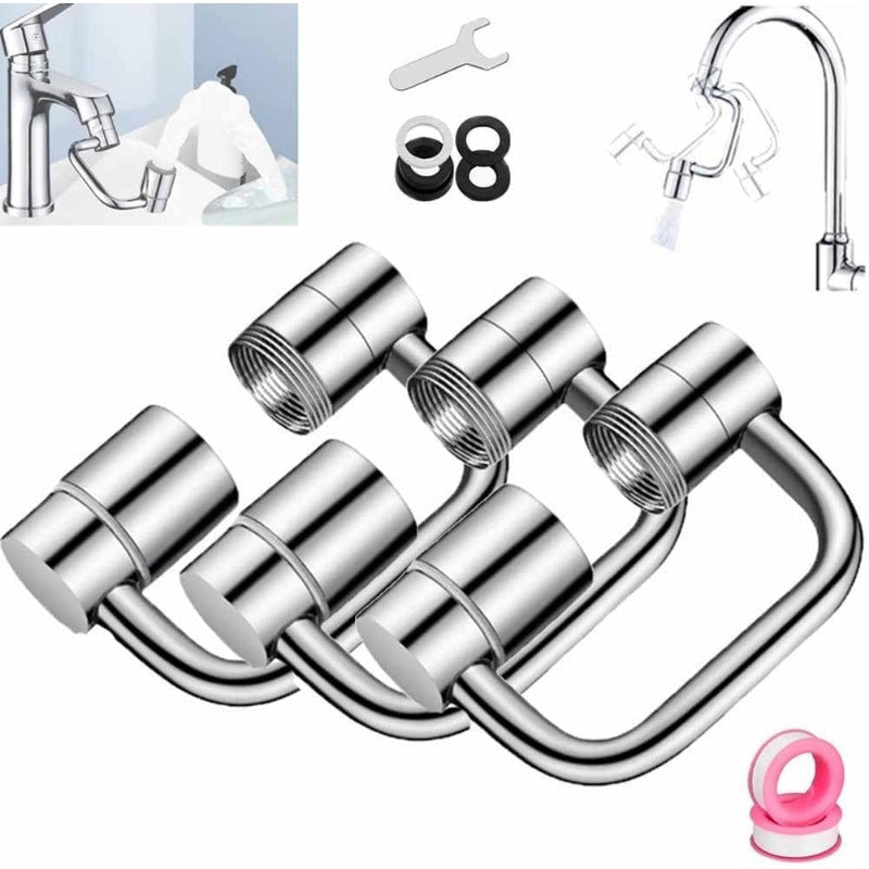 Aérateur de Robinet Rotatif 1440° avec Double Mode de Débit d'Eau