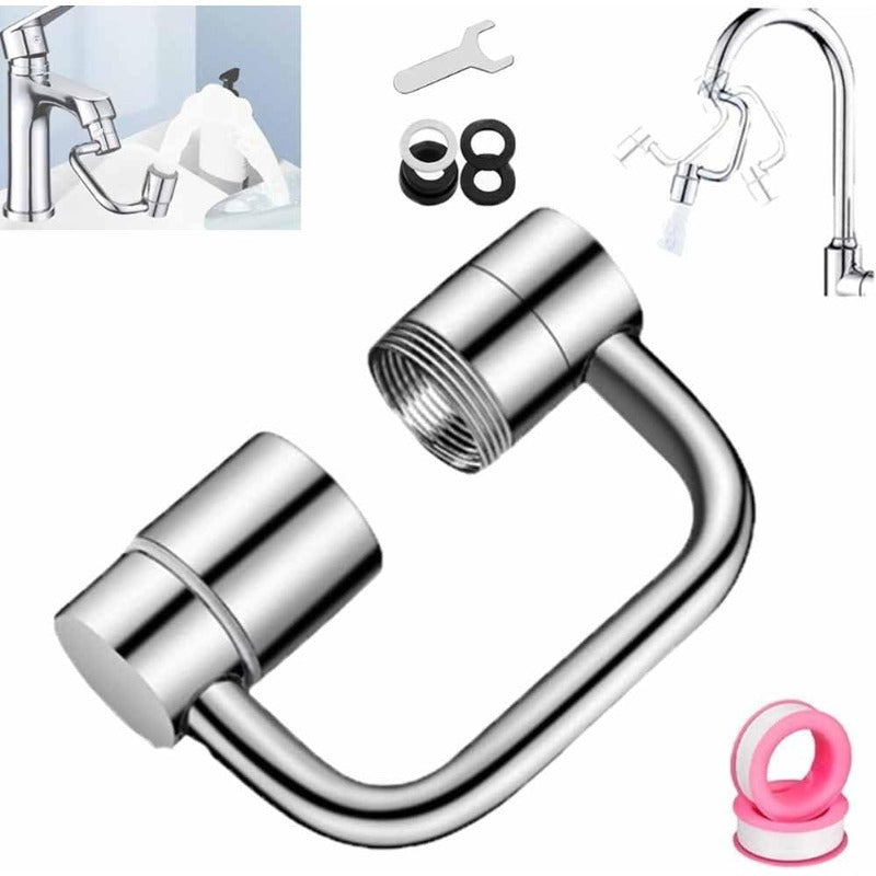Aérateur de Robinet Rotatif 1440° avec Double Mode de Débit d'Eau