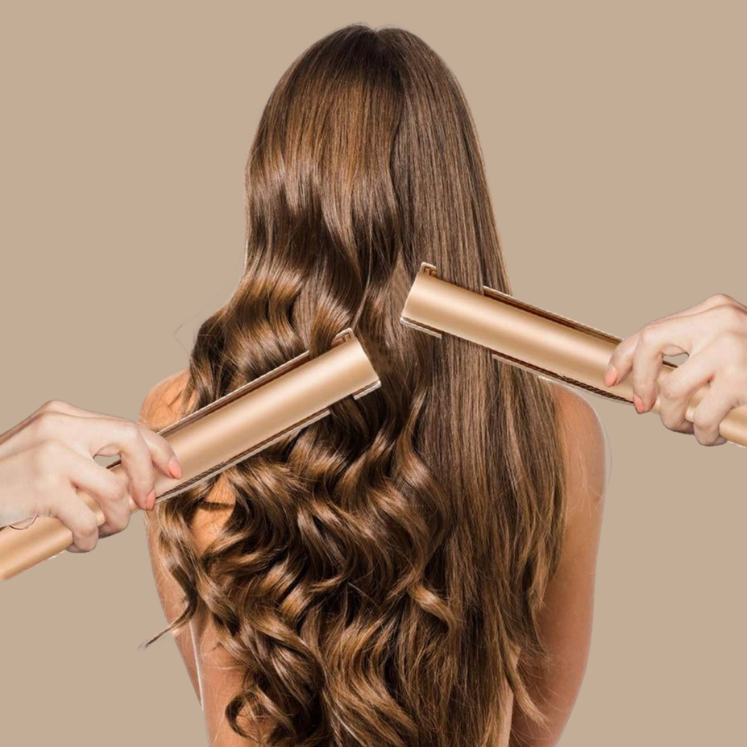 Fer à Friser et Lisser 2-en-1 en Céramique – Boucles & Lissage