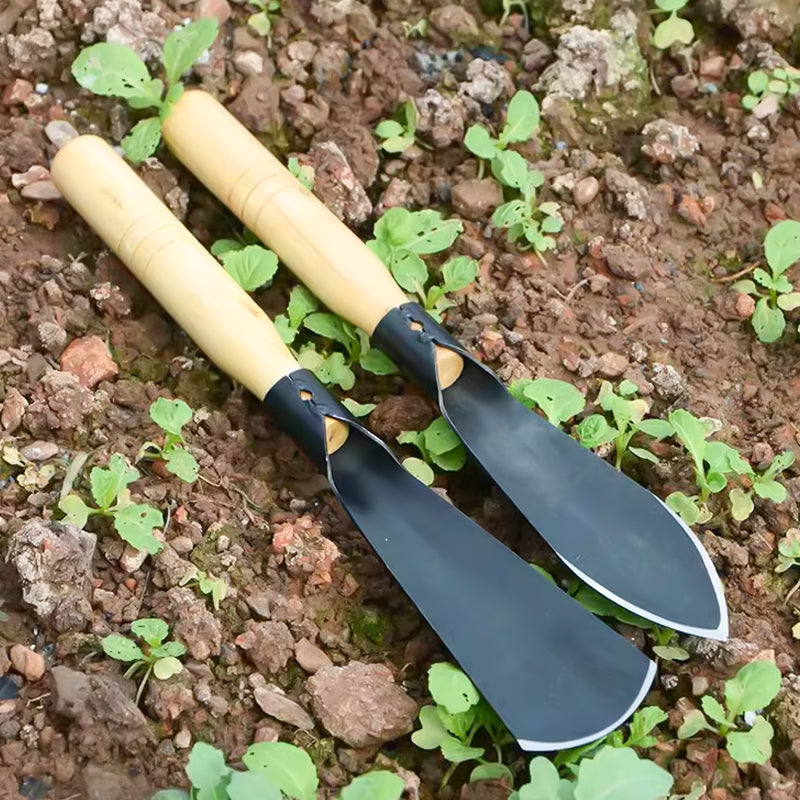 Bêche en Acier Inoxydable avec Manche en Bois Ergonomique