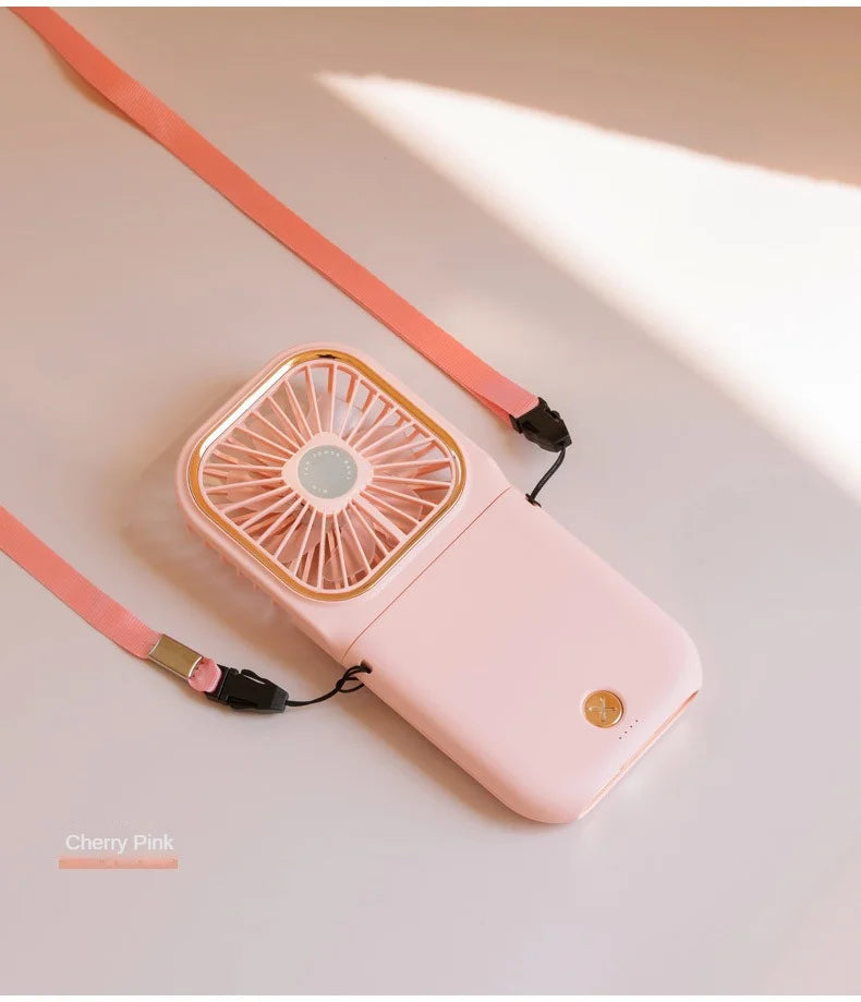Ventilateur de Main Pliable Rechargeable USB – 3 Vitesses, 3000 mAh