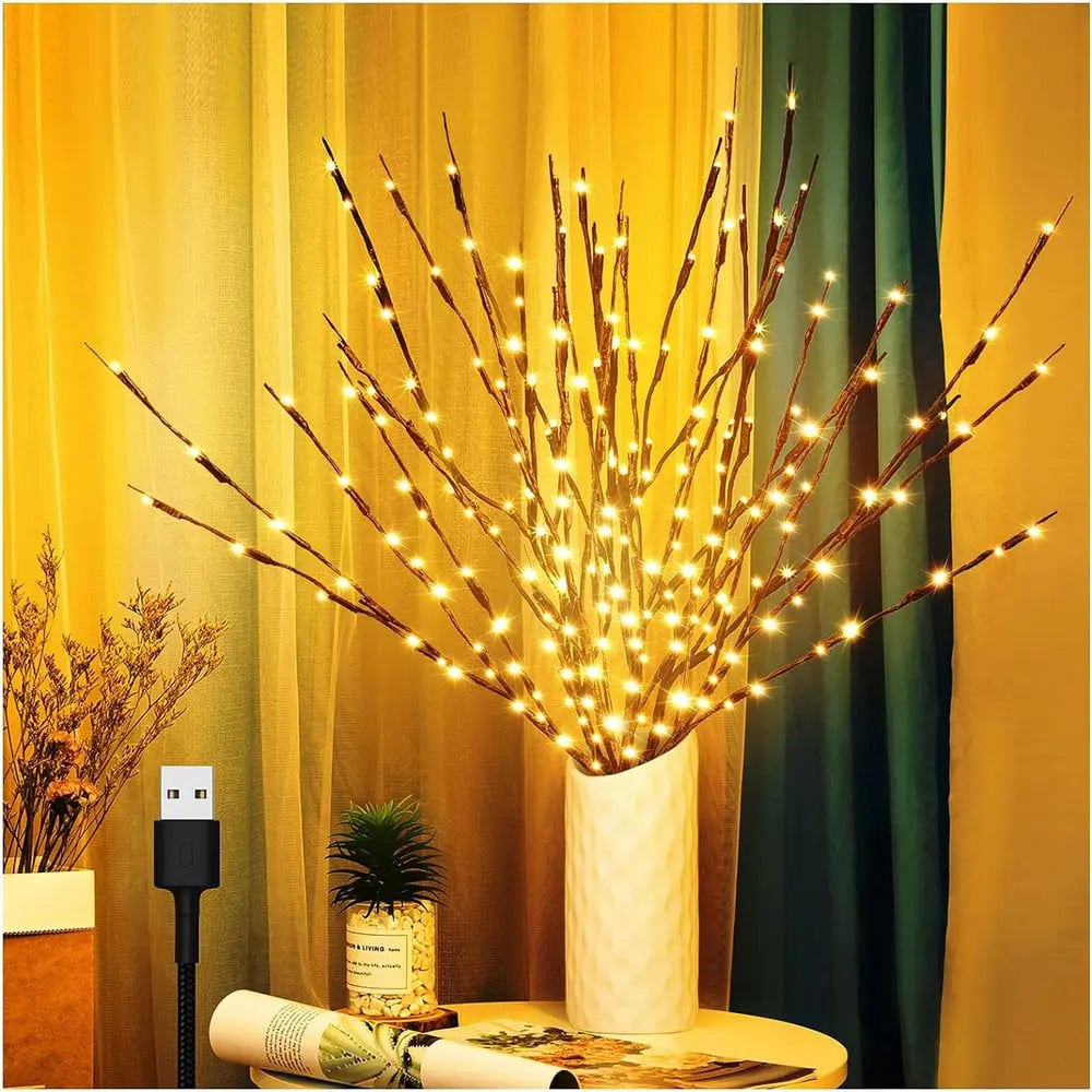 Branches LED Décoratives Flexibles pour Ambiance Cosy – Lot de 20